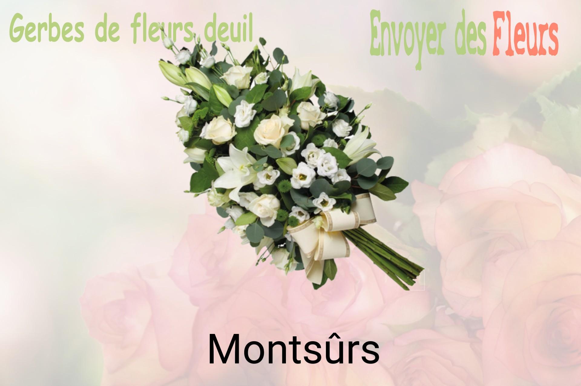 Gerbe de fleurs de deuil livrée à Montsûrs